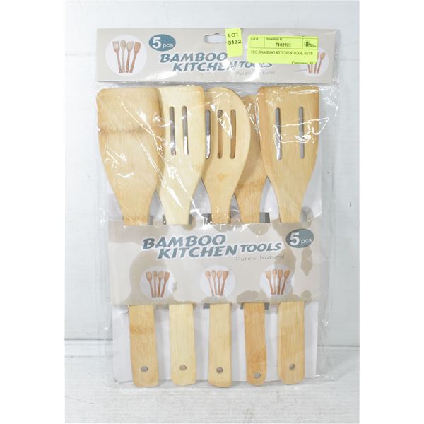 5PC BAMBOO KITCHEN TOOL SETS