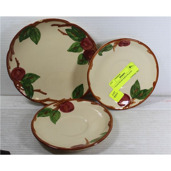 3 FRANCISCAN APPLE PLATES