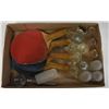 Image 1 : FLAT LOT OF ASSORTED SHOT GLASSES + PING-PONG