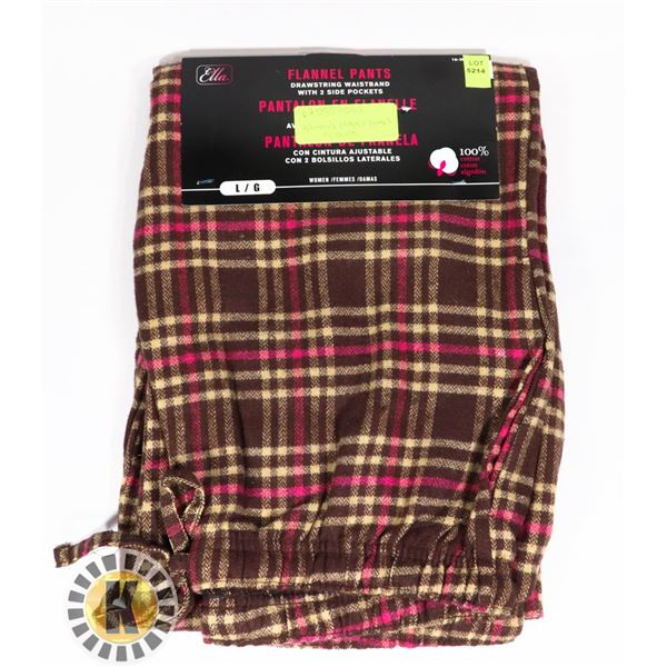NEW WOMEN'S LARGE FLANNEL PAJAMA PANTS