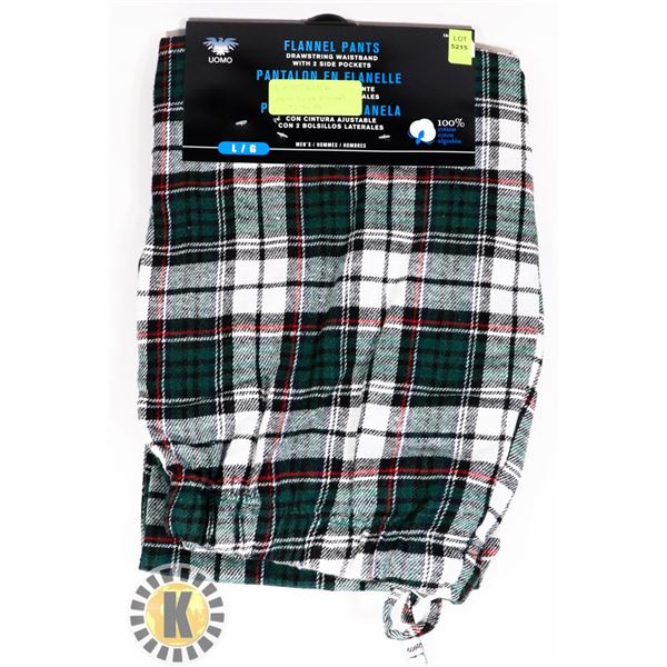 NEW MEN'S LARGE FLANNEL PAJAMA PANTS