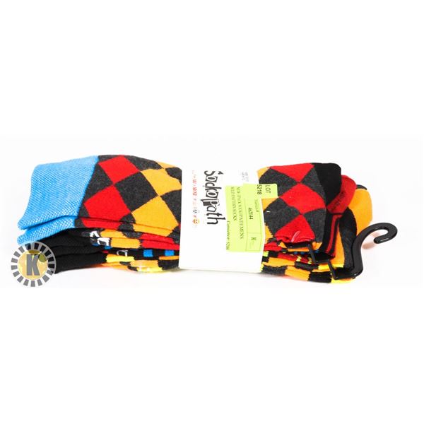 NEW 3PACK SOCKOPATH MENS WILD PATTERN SOCKS