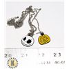 Image 1 : NEW DOUBLE PENDANT ON CHAIN JACK SKELLINGTON THEME