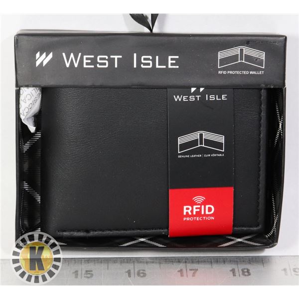 NEW MEN'S LEATHER WALLET BUILT IN RFID