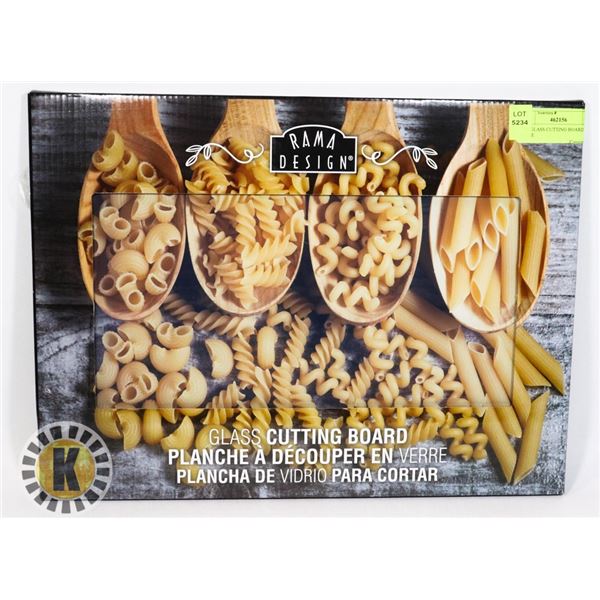 NEW GLASS CUTTING BOARD PASTA THEME