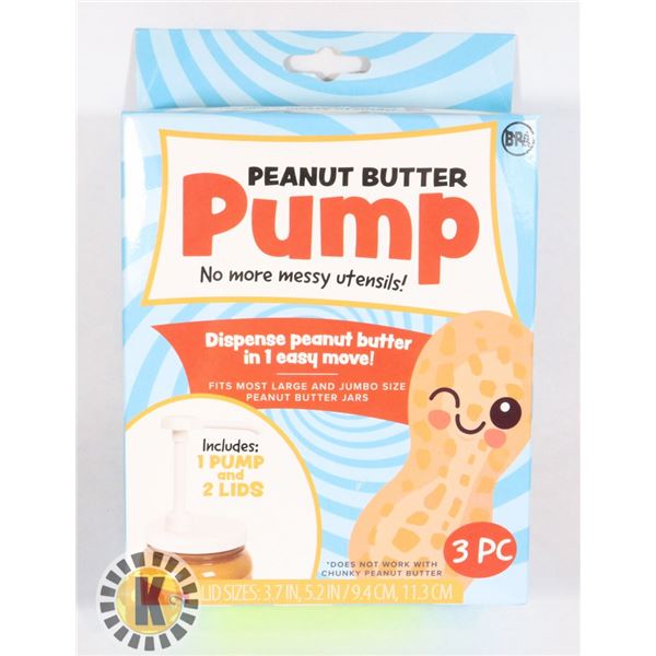 NEW 3PC PEANUT BUTTER PUMP