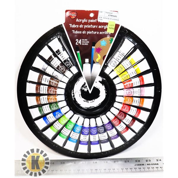NEW 24 PACK OF ACRYLIC PAINT TUBES