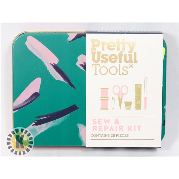 SEW AND REPAIR KIT. CONTAINS 25 PIECES