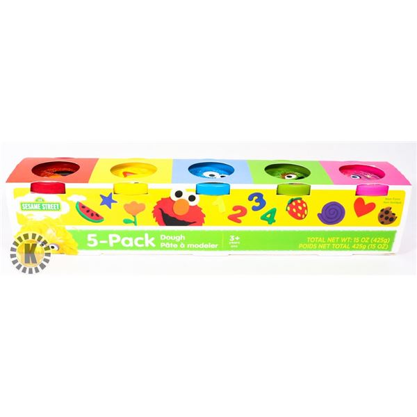 NEW 5 PACK OF SESAME STREET DOUGH 3+