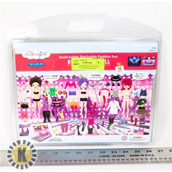 NEW RESTICKABLE STACKABLE FASHION FUN ROCK N' ROLL