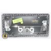 Image 1 : NEW SILVER AND BLACK ZEBRA PLATE FRAME COVER