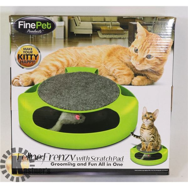 NEW FELINE FRENZY CAT TOY WITH BUILT-IN SCRATCH