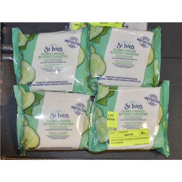4PK ST IVES CLEANSE AND REFRESH CUCUMBER