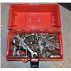 Image 1 : RED TOOL BOX WITH CONTENTS