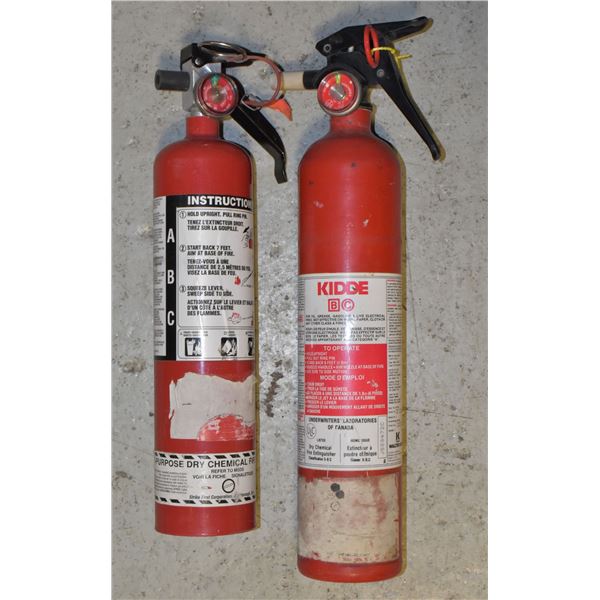 2 X 1-2LBS CHARGED FIRE EXTINGUISHERS GREAT FOR RV