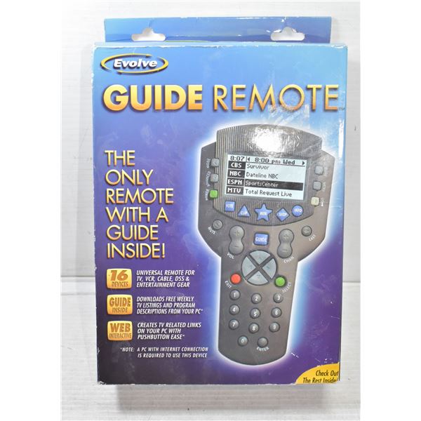 NEW EVOLVE GUIDE REMOTE RUNS