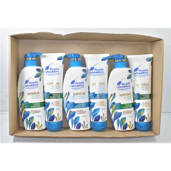 6 ASSORTED HEAD AND SHOULDERS SUPREME NOURISH