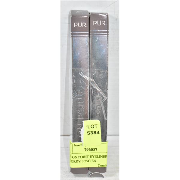 2- PUR ON POINT EYELINER PENCIL NOT SORRY 0.25G EA