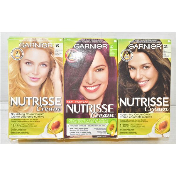 3 ASST GARNIER NUTRISSE NOURISHING HAIR COLOR