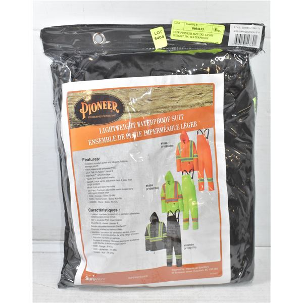 NEW PIONEER SIZE 2XL LIGHT WEIGHT 2PC WATERPROOF