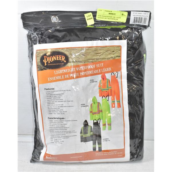 NEW PIONEER SIZE 4XL LIGHT WEIGHT 2PC WATERPROOF