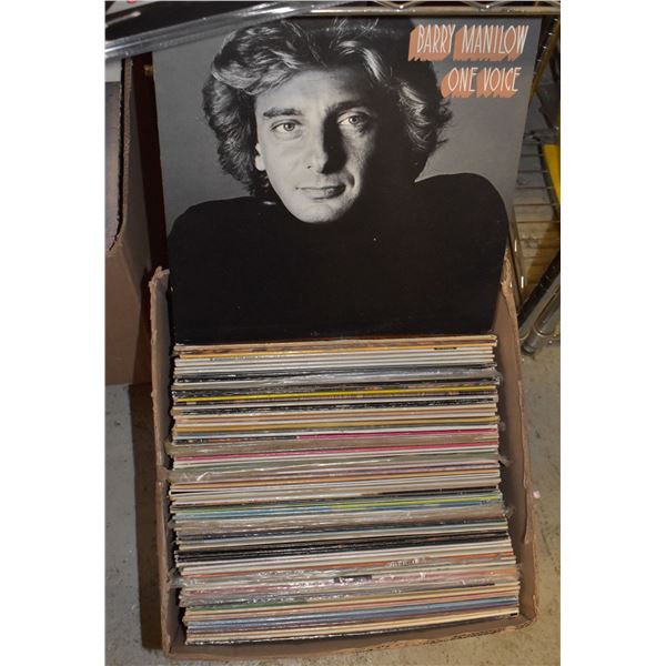 BOX OF VINAL RECORDS