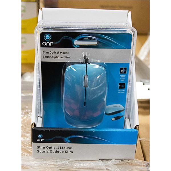 LOT OF 2 ONN SLIM OPTICAL MOUSE