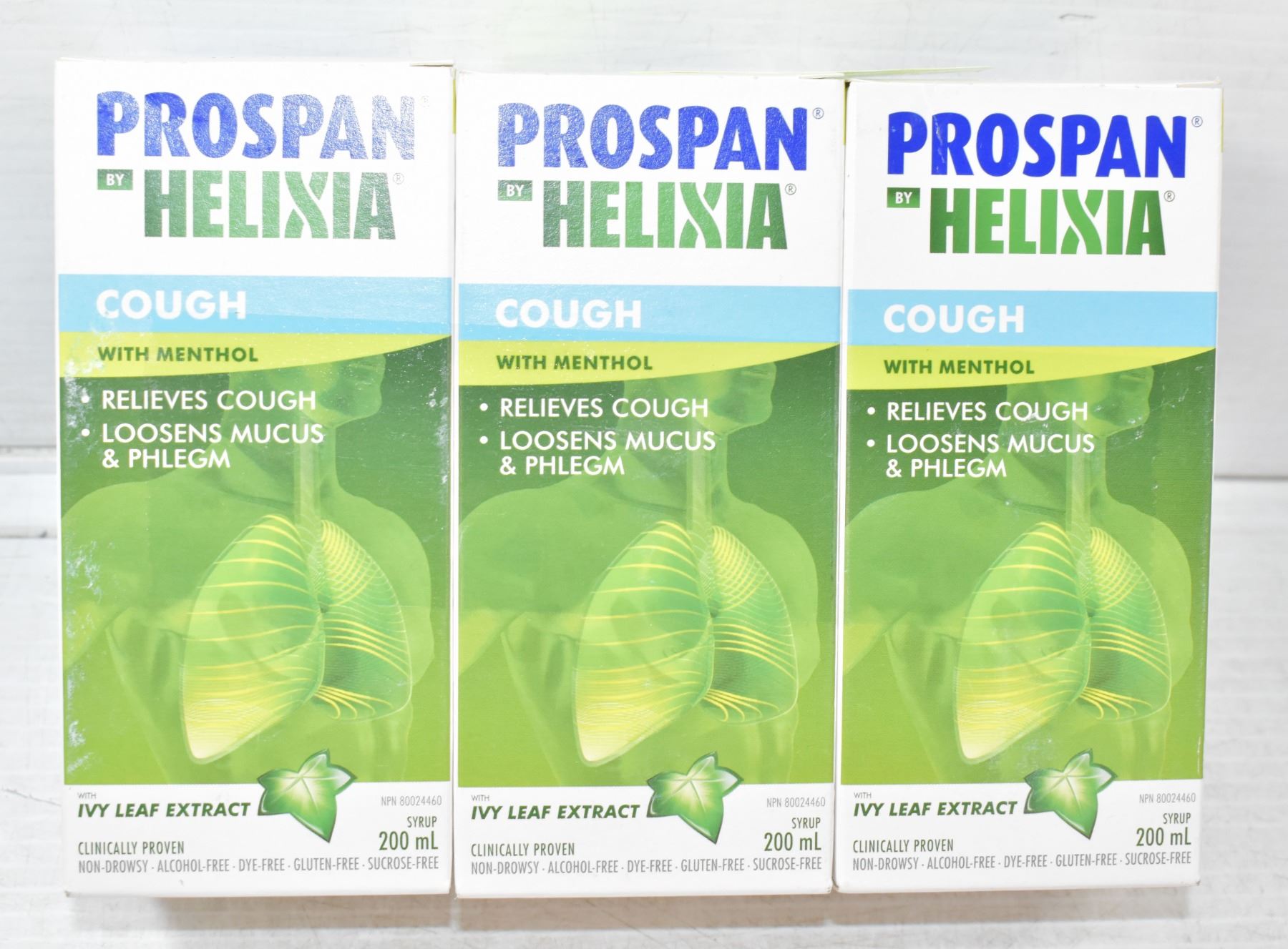 3 PACK PROSPAN BY HELIXIA COUGH SYRUP WITH MENTHOL