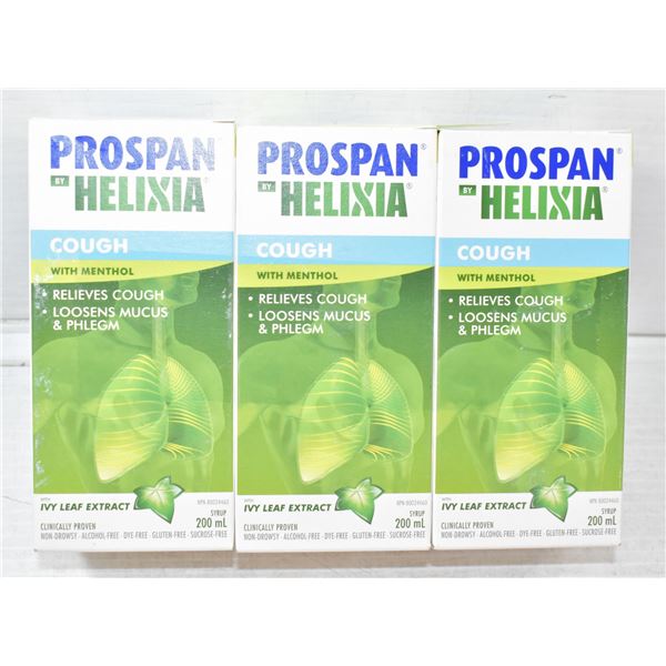3 PACK PROSPAN BY HELIXIA COUGH SYRUP WITH MENTHOL
