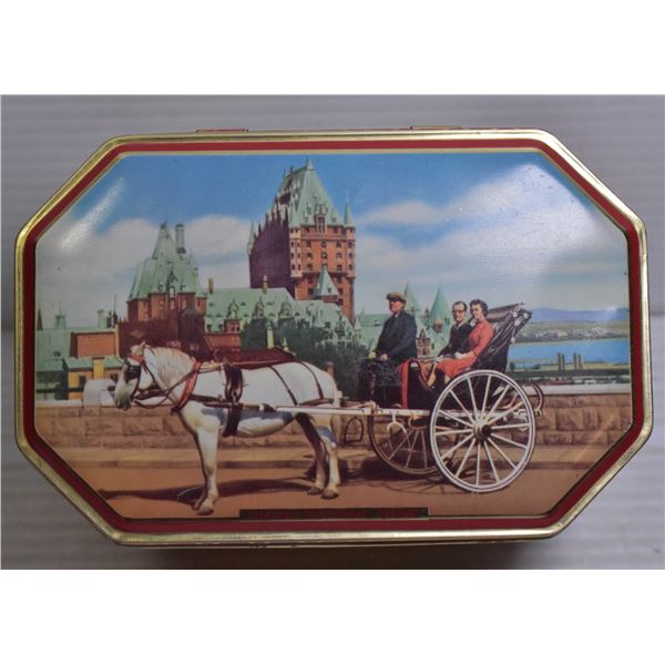 MID CENTURY RILEY'S QUEBEC HINGED TIN