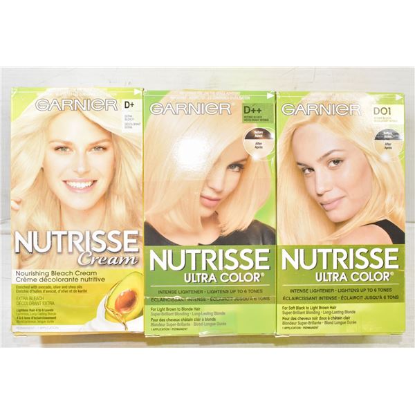 3ASST GARNIER NUTRISSE NOURISHING HAIR COLOR CREAM