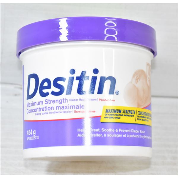 DESITIN MAXIMUM STRENGTH DIAPER RASH CREAM 454G