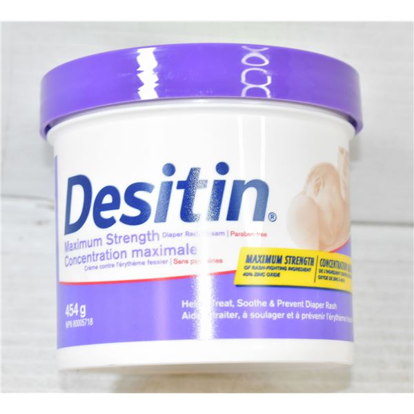 DESITIN MAXIMUM STRENGTH DIAPER RASH CREAM 454G