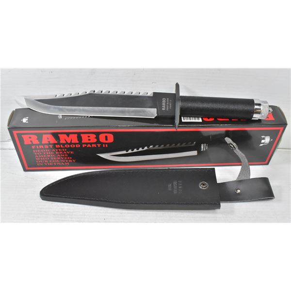RAMBO FIRST BLOOD PART II REPLICA KNIFE DEDICATED