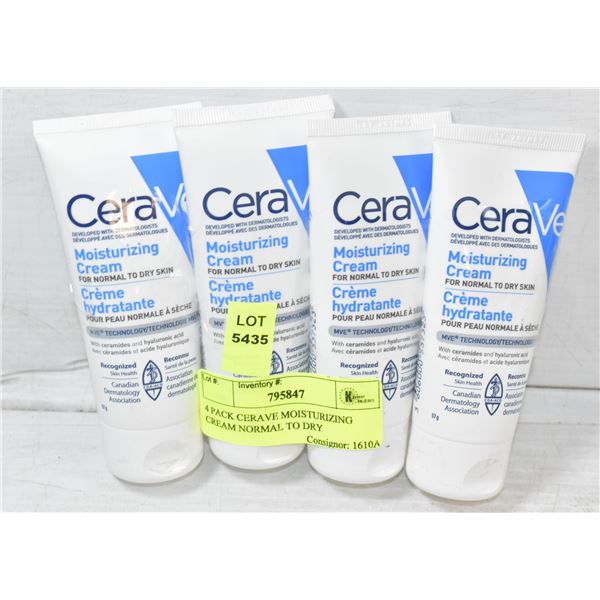 4 PACK CERAVE MOISTURIZING CREAM NORMAL TO DRY
