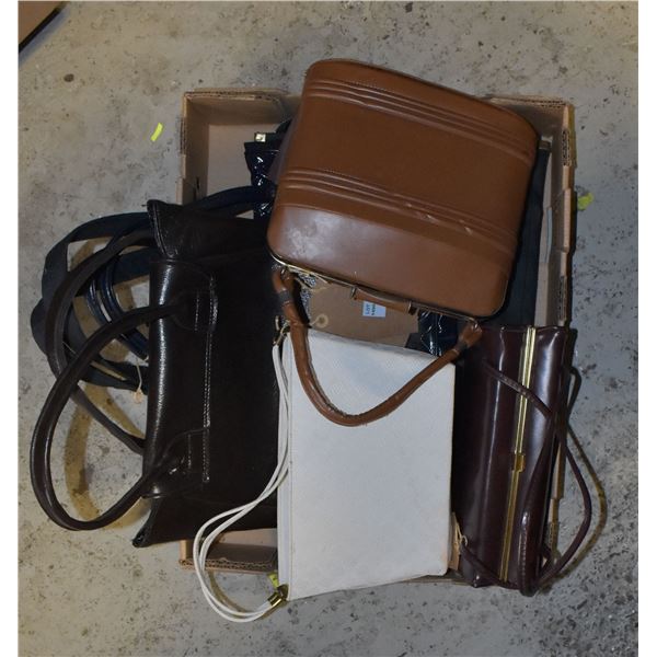 FLAT OF ASSORTED 1960'S- 70'S ESTATE HANDBAGS
