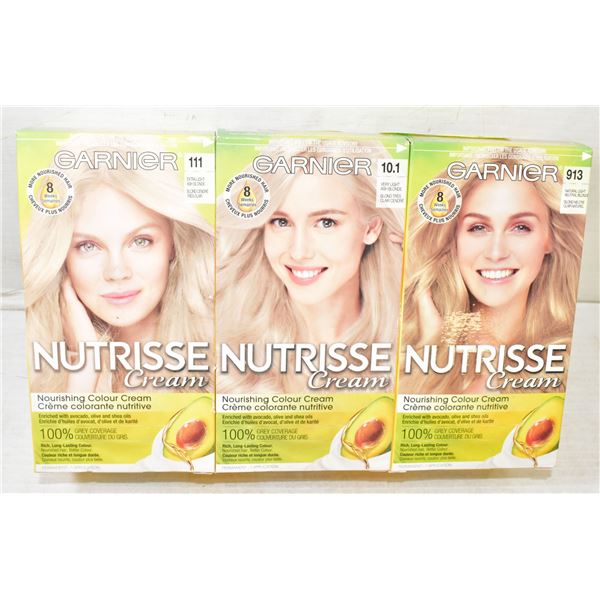 3ASST GARNIER NUTRISSE NOURISHING HAIR COLOR CREAM