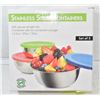Image 1 : SET OF 3 STAINLESS STEEL STORAGE CONTAINERS WITH