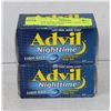 2PK ADVIL NIGHTTIME LIQUI-GELS, 40 CAPS PER BOX