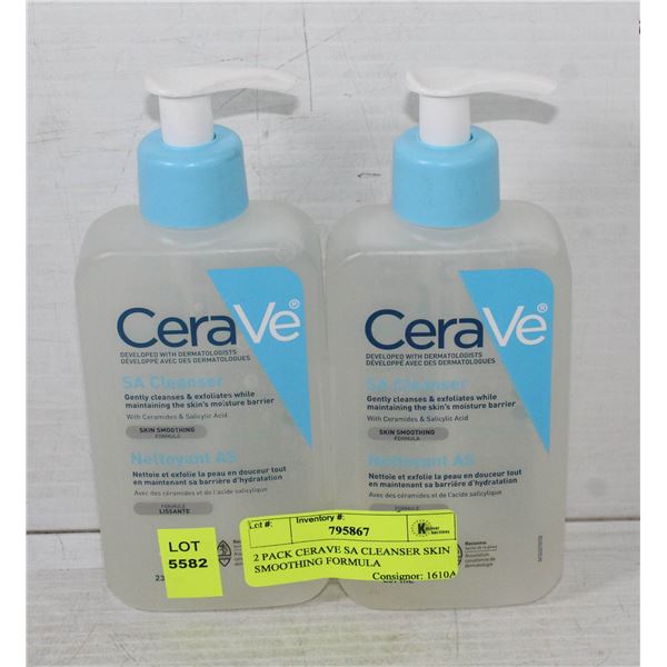 2 PACK CERAVE SA CLEANSER SKIN SMOOTHING FORMULA