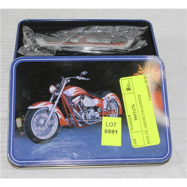 BOX OF ASSORTED KNIVES