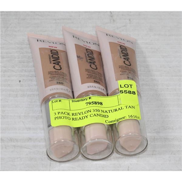 3 PACK REVLON 340 TRUE BEIGE PHOTO READY CANDID