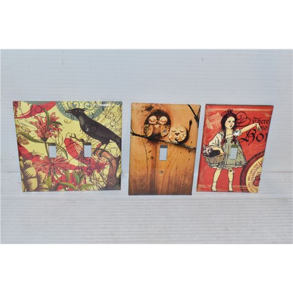 3 DECOR LIGHT SWITCH PLATES