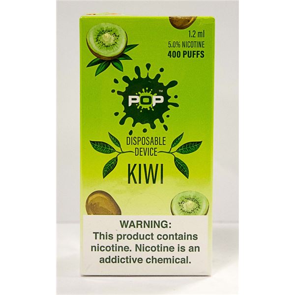 BOX W/10 POP KIWI 5% DISPOSABLE E-CIGS