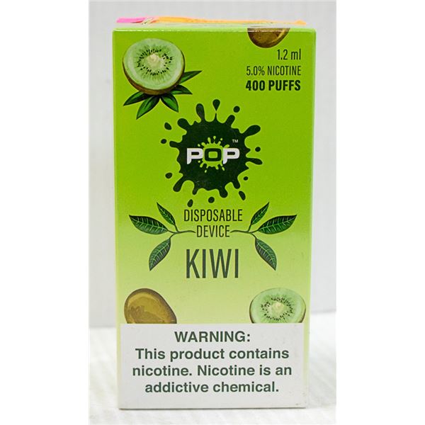 BOX W/10 POP KIWI 5% DISPOSABLE E-CIGS