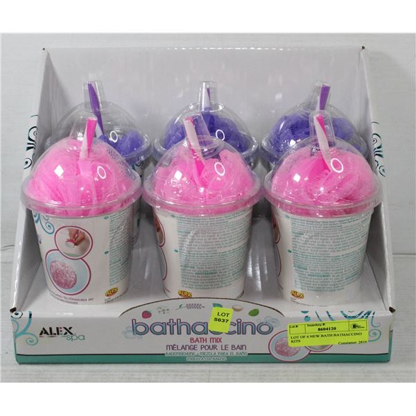 LOT OF 6 NEW BATH BATHACCINO KITS