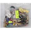 LARGE ZIPLOC BAG FULL OF JEWELRY