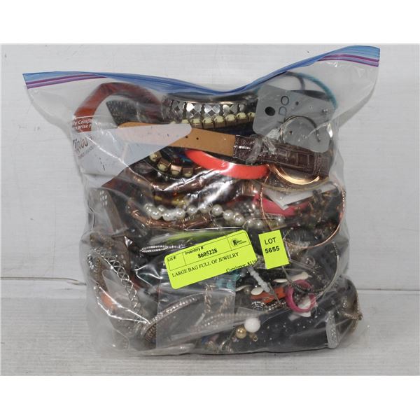 LARGE BAG FULL OF JEWELRY