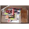 BOX OF BOOKS/ORGANIZERS AND MORE