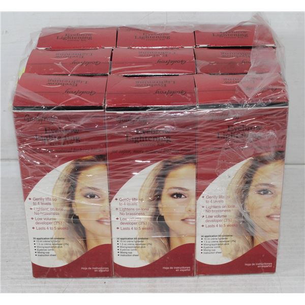 LOT OF 9 EYEBROW LIGHTENING CREME KIT